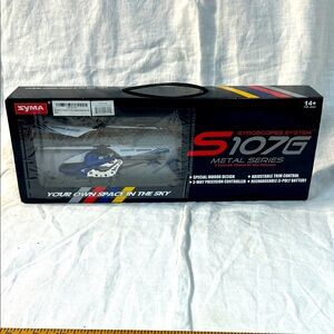 Syma S107G Gyroscope Metal Helicopter - Blue and White